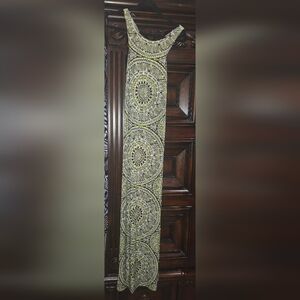 INC International Concepts Black and Green Maxi Skirt